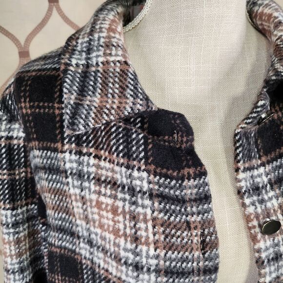 C + D + M  Boutuque Plaid Shirt Jacket Cardigan Women's Size Small NWT - Picture 3 of 14